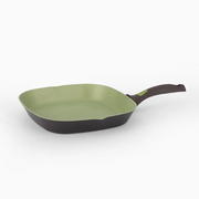 Amercook Avocado Aluminum Cookware Non-Stick Grill Pan