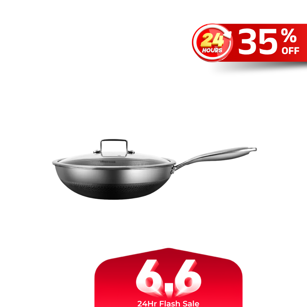 Amercook Aristo Pro Stainless – Steel Cookware Wok Pan