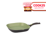 Amercook Avocado Aluminum Cookware Non-Stick Grill Pan