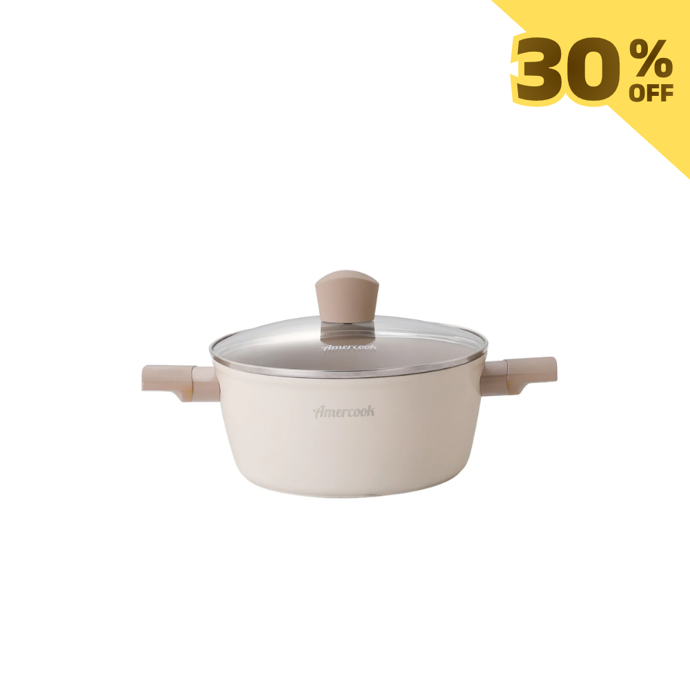 Amercook Luna Ceramic Coated Aluminum Non-Stick Casserole Pan