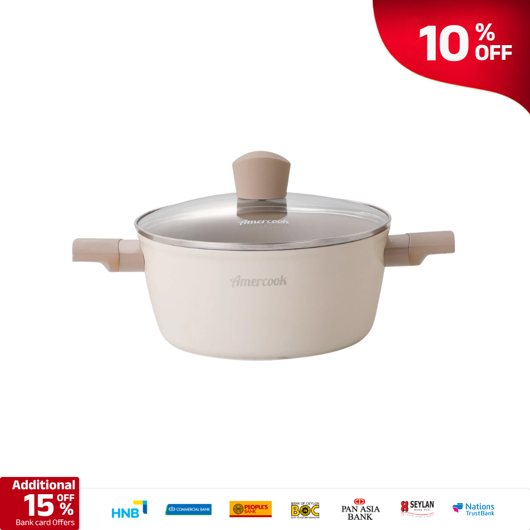 Amercook Luna Ceramic Coated Aluminum Non-Stick Casserole Pan