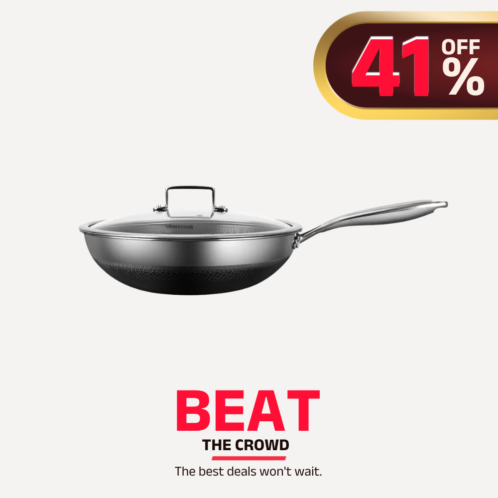 Amercook Aristo Pro Stainless – Steel Cookware Wok Pan