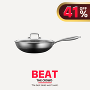 Amercook Aristo Pro Stainless – Steel Cookware Wok Pan