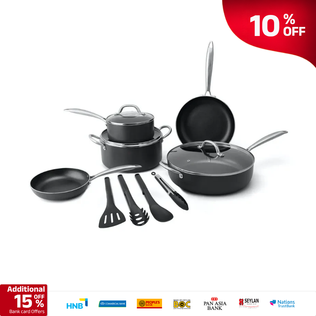 Amercook Essentials Aluminum Cookware Non-Stick Cookware Set