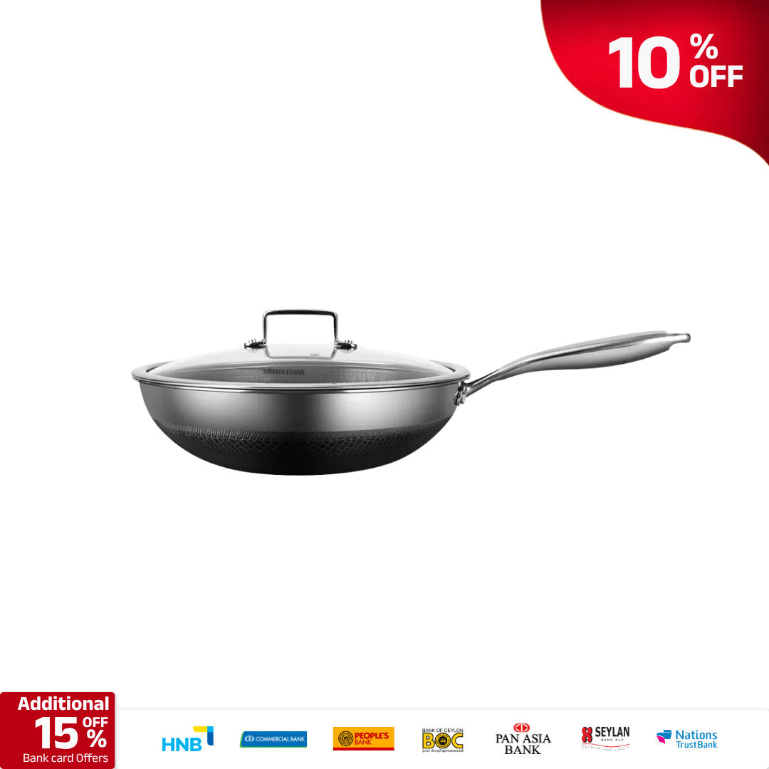 Amercook Aristo Pro Stainless – Steel Cookware Wok Pan