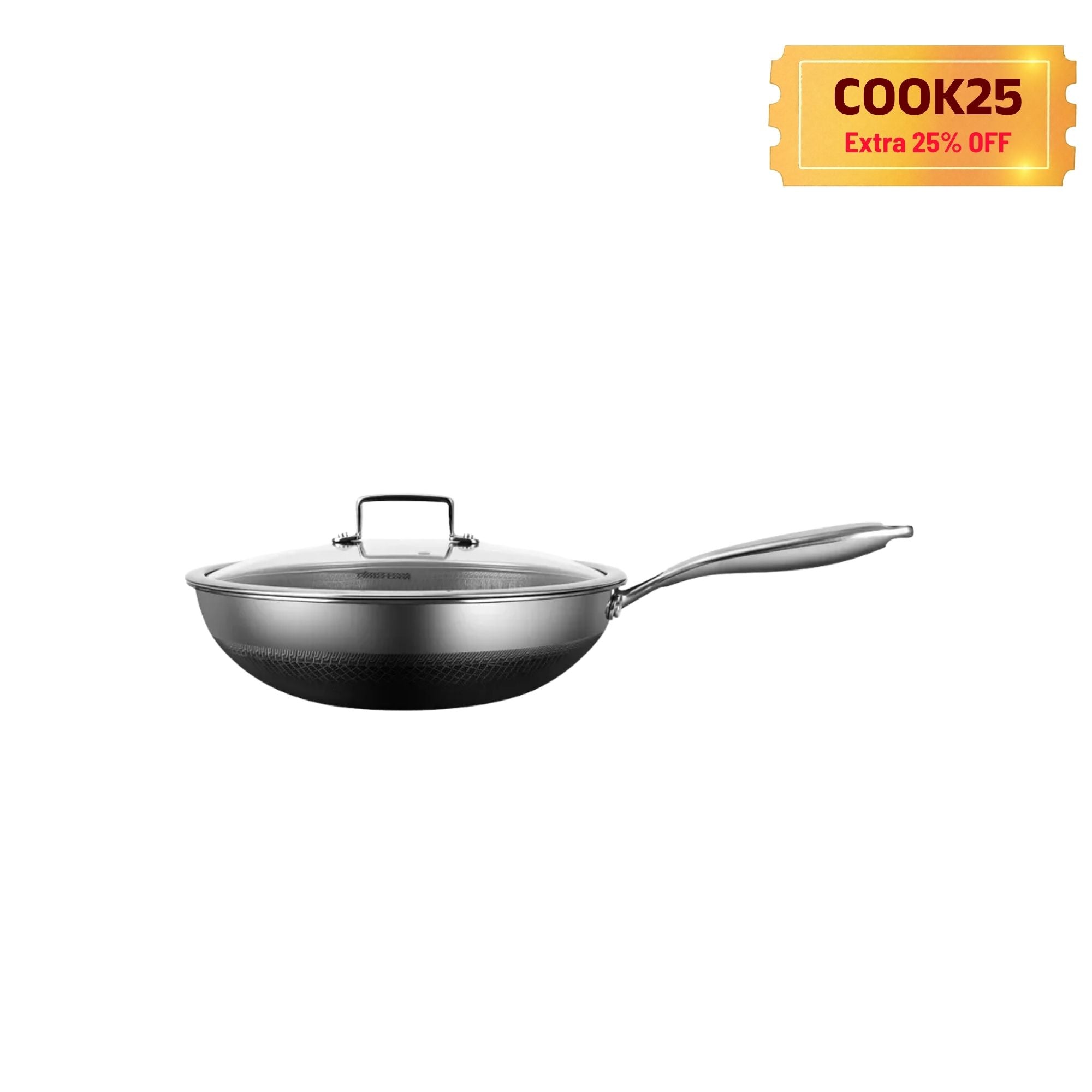 Amercook Aristo Pro Stainless – Steel Cookware Wok Pan
