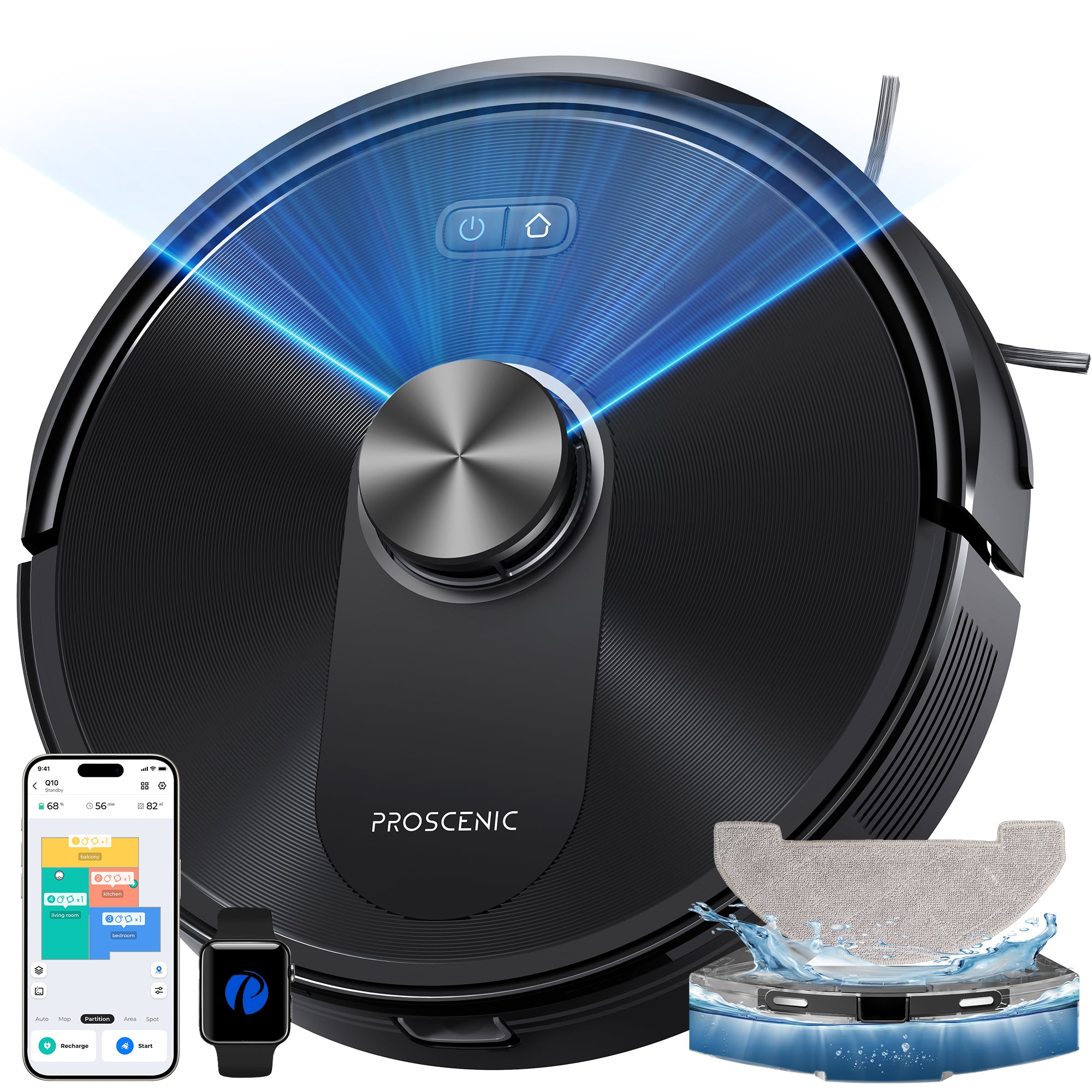 Proscenic Q10 Robot Vac + Mop