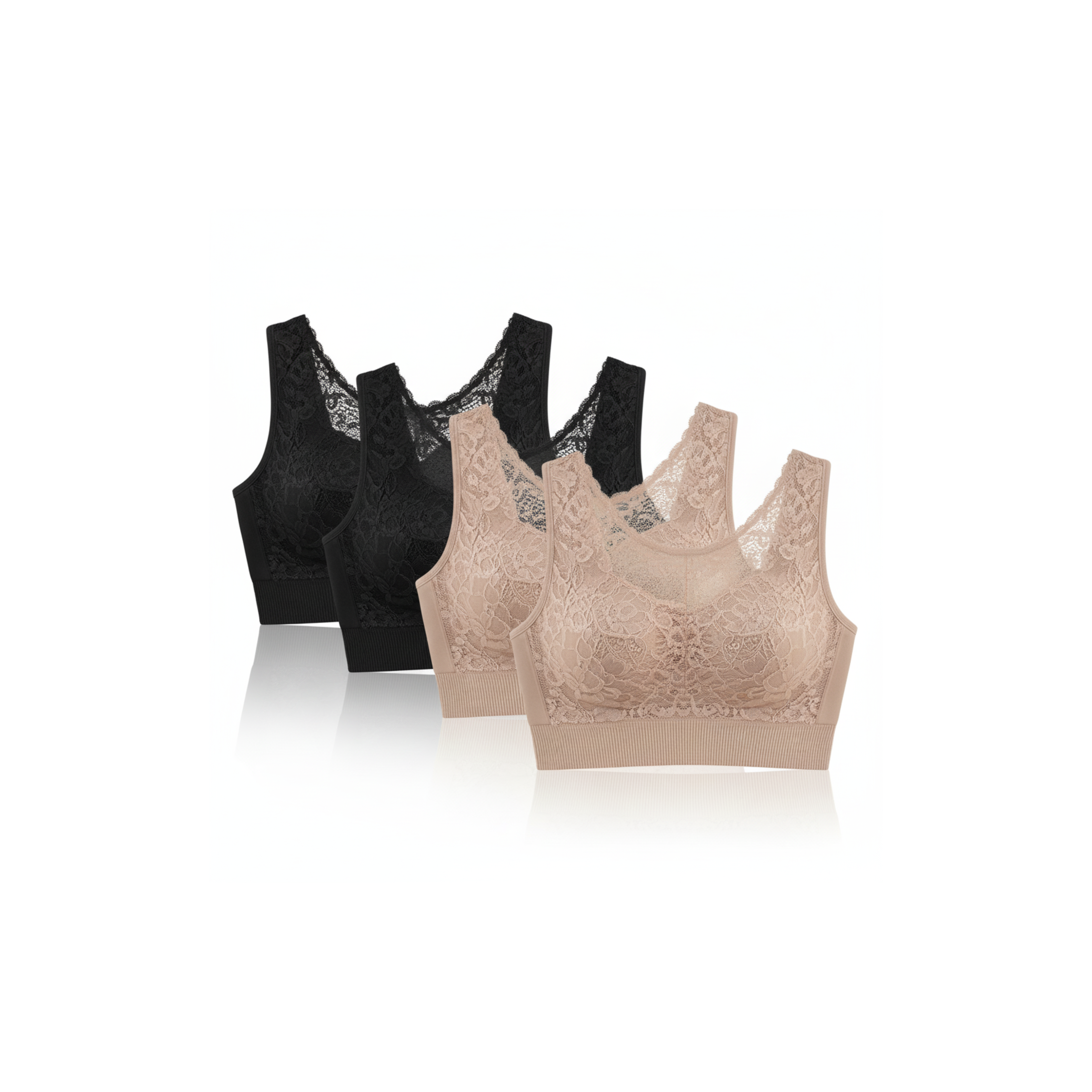 Genie Bra with Lace Combo Pack