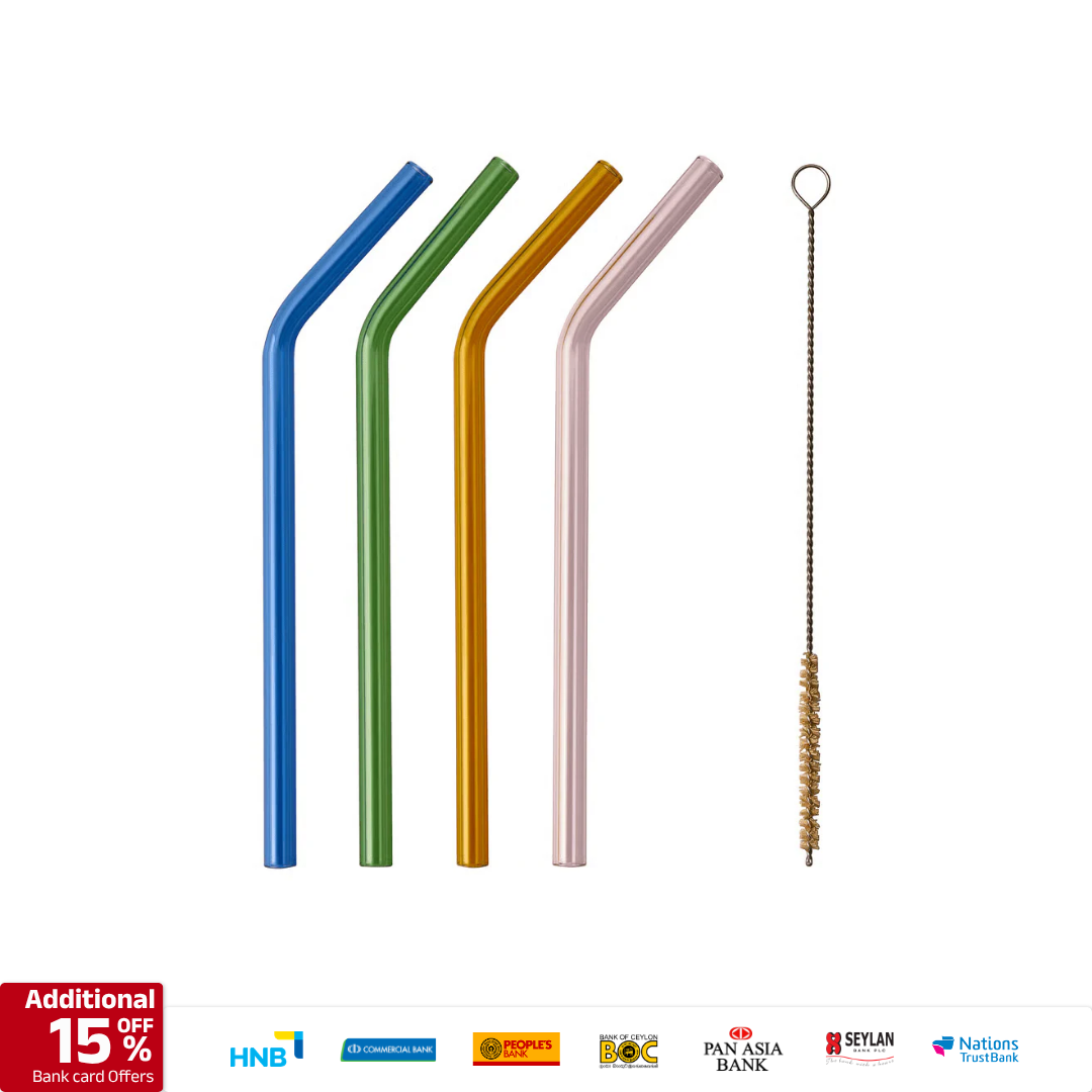 IKEA Balakaxa Straw Reusable 5pc Colors