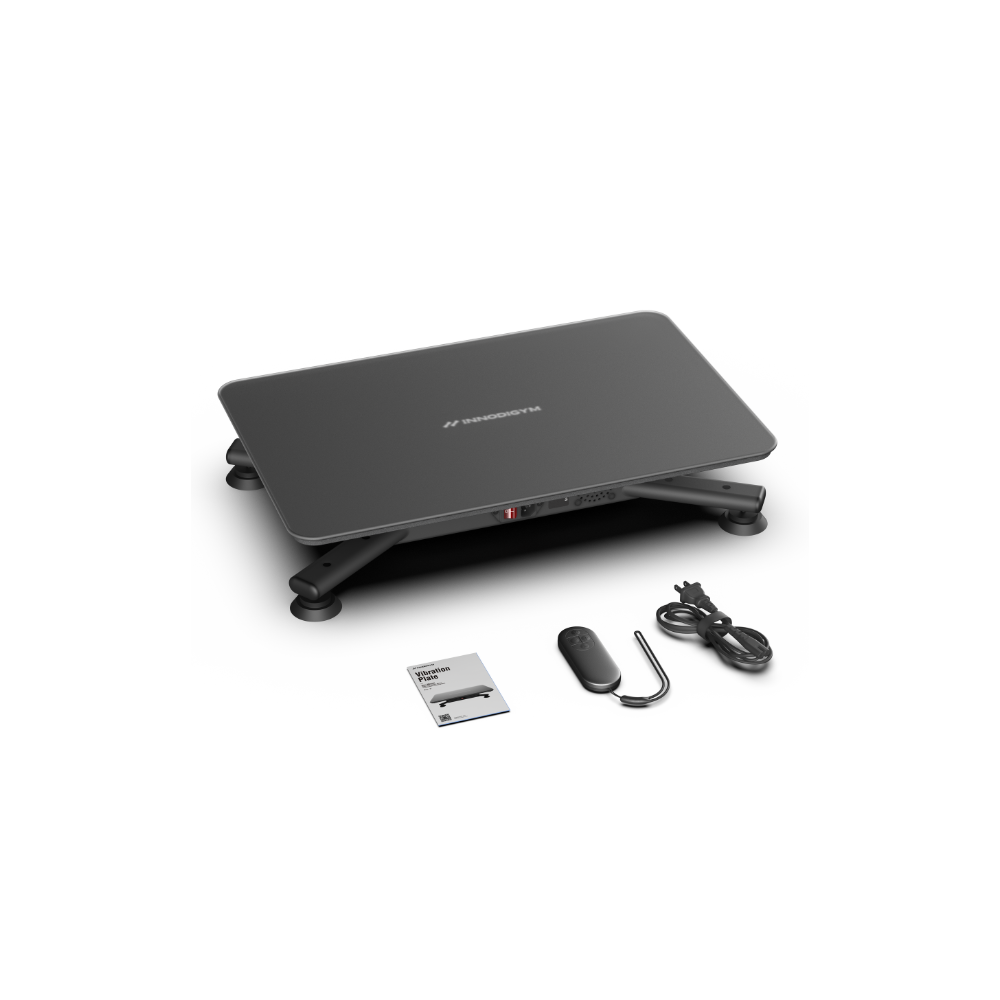 Innodigym vibration plate with remote, power cord and user manual