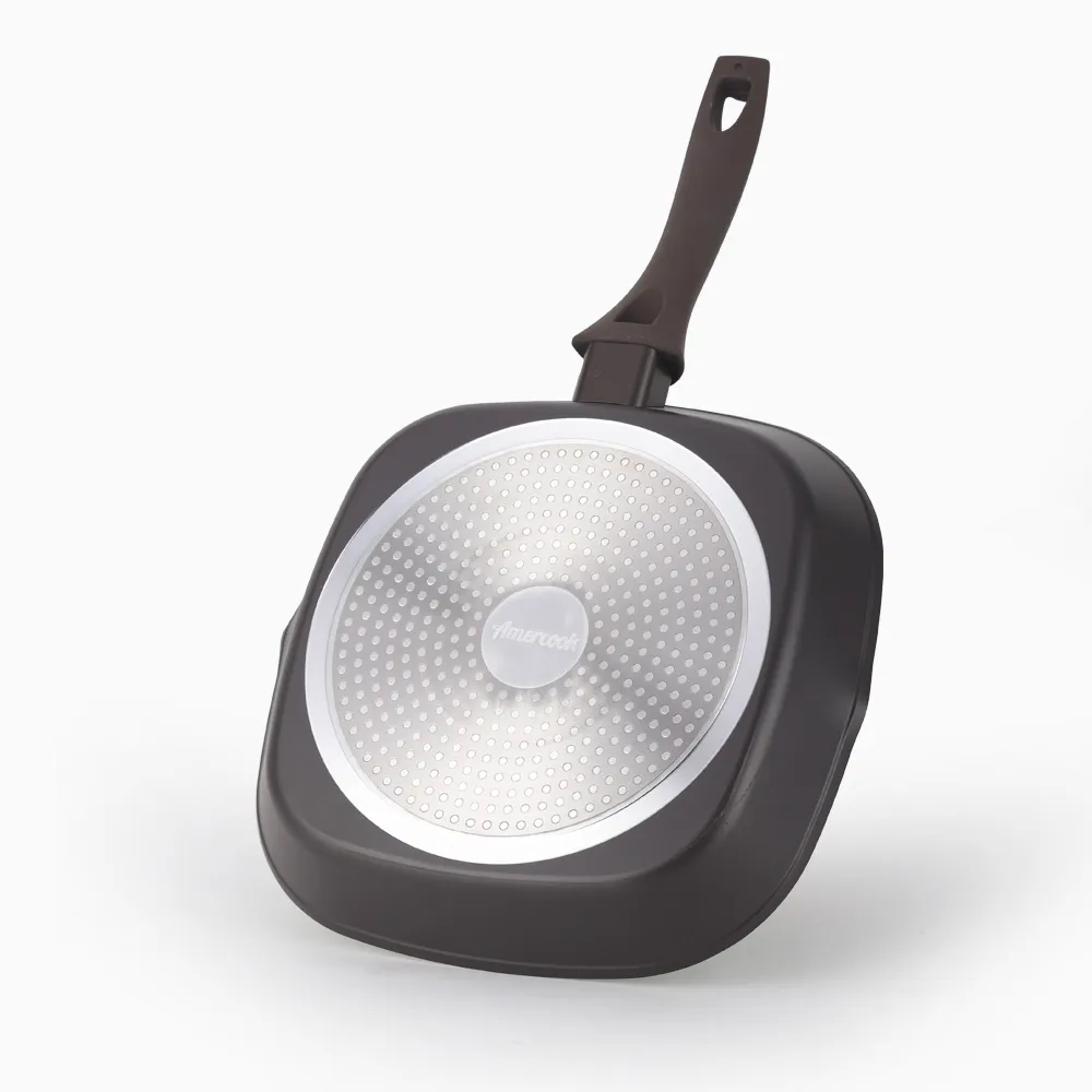 Amercook Avocado Aluminum Cookware Non-Stick Grill Pan