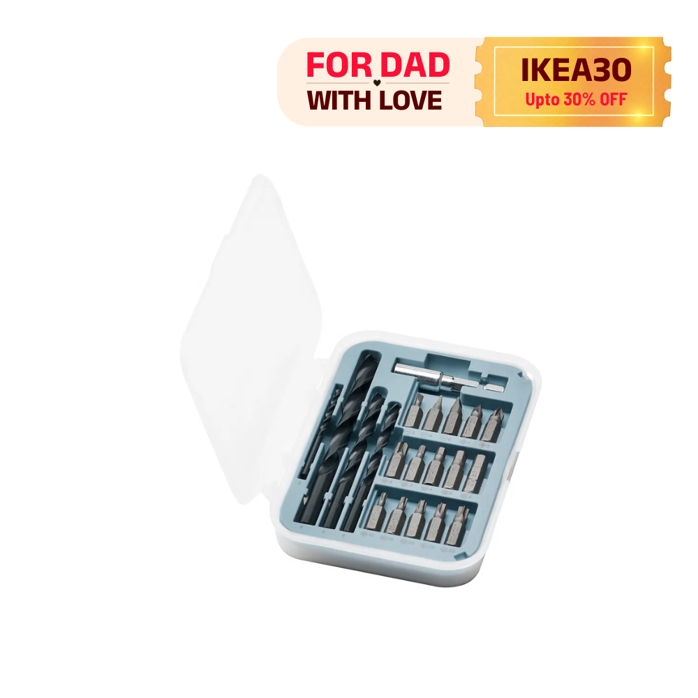 IKEA TRIXIG Bit & Drill Kit 20pc Magnetic Case
