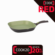 Amercook Avocado Aluminum Cookware Non-Stick Grill Pan