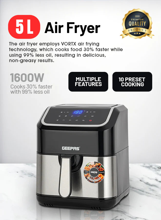 Geepas Digital AirFryer 5L