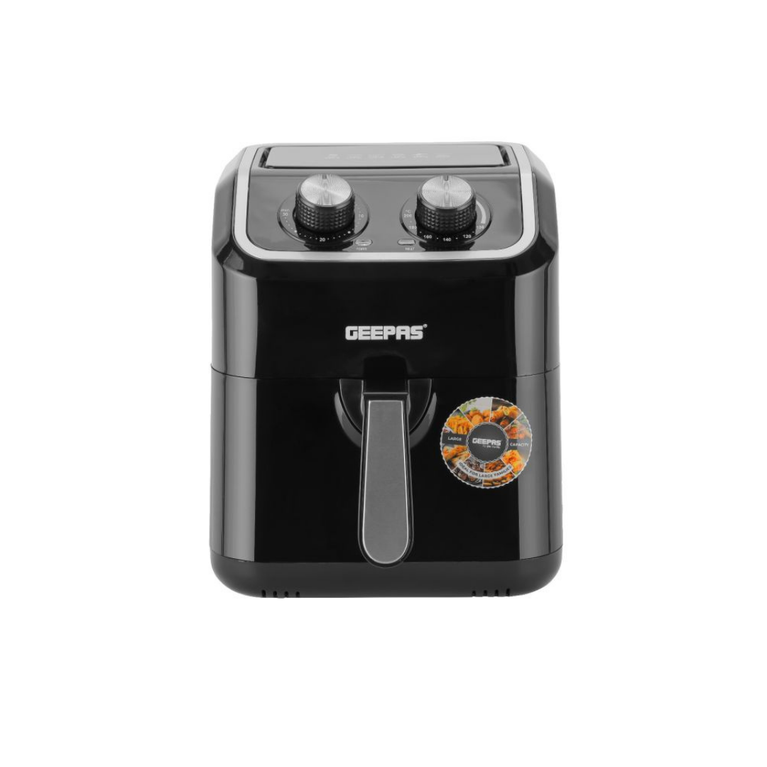Air fryer in a white background showing its trendy and modern look