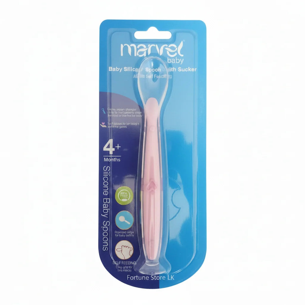 BABY SILICON SPOON WITH SUCKER 52086