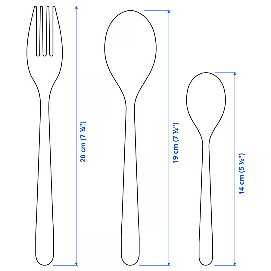 IKEA FÖRNUFT Cutlery 18pc Stainless Steel