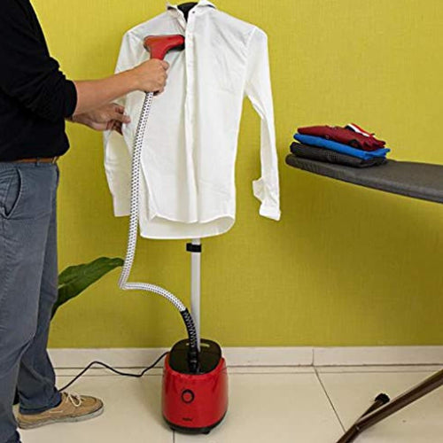  iorning a cloth use the garment steamer showing its user freidlyness