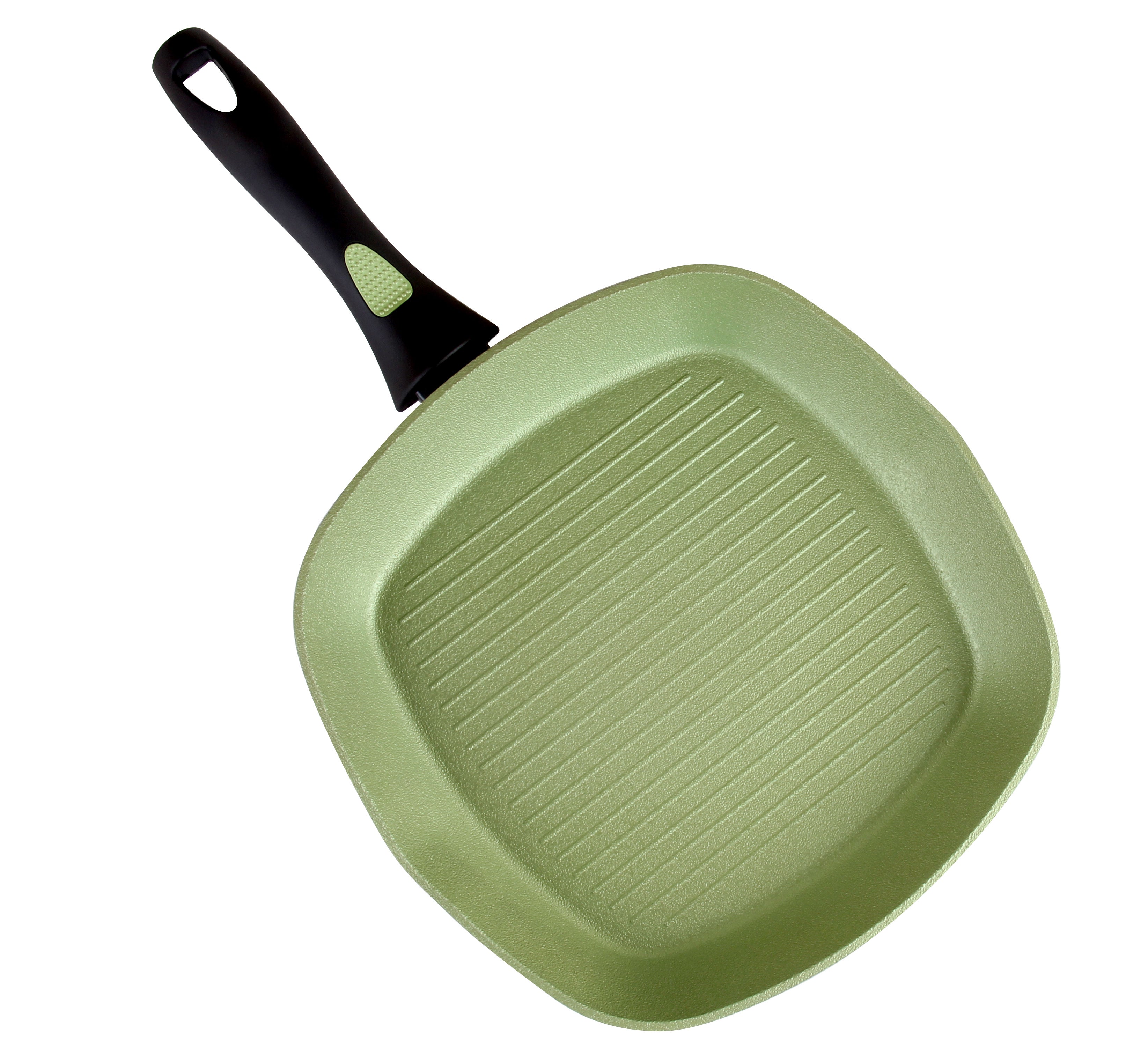 Amercook Avocado Aluminum Cookware Non-Stick Grill Pan