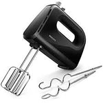 Hand blender mixer in a white  background with its all the parts