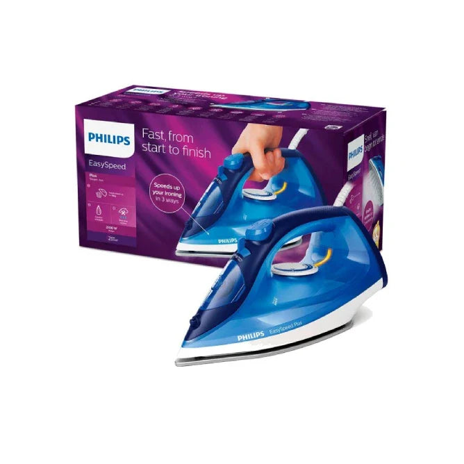 Iron with its box shwoing all the specifications on it