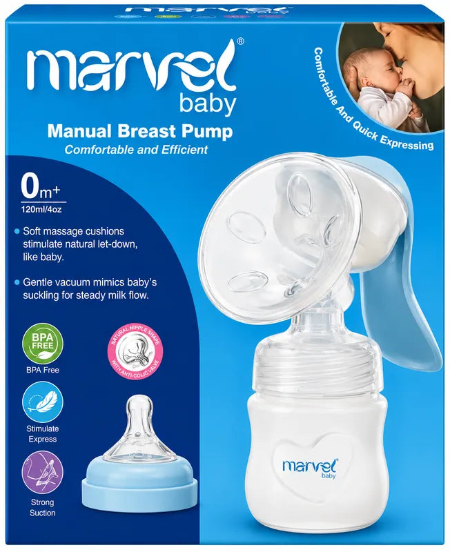 MANUAL BREAST PUMP WITH 120ML PP WIDE - NECK BABY BOTTLE 51766