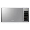 Zoomed image on front of the microwave spotting its classy look