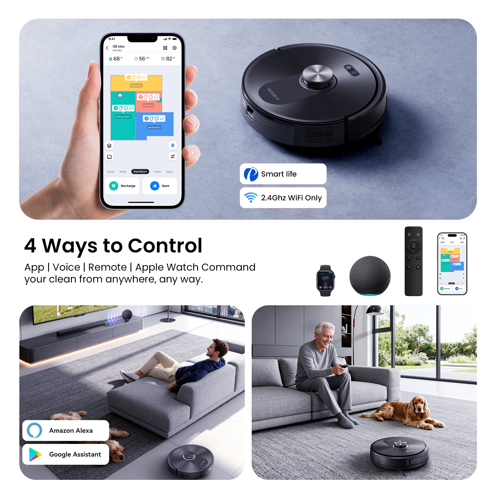 Proscenic Q10 Robot Vac + Mop