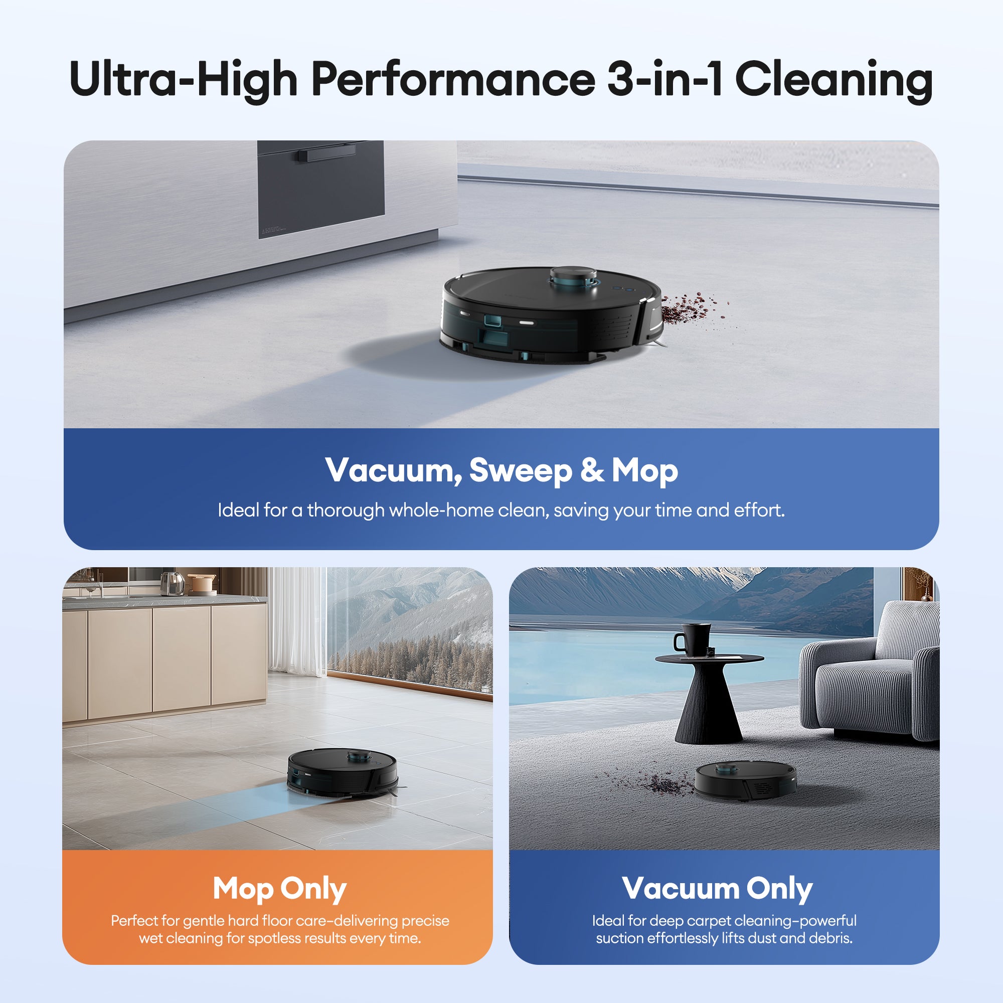 Ultenic T20-Pro AI Robot Vac + Mop