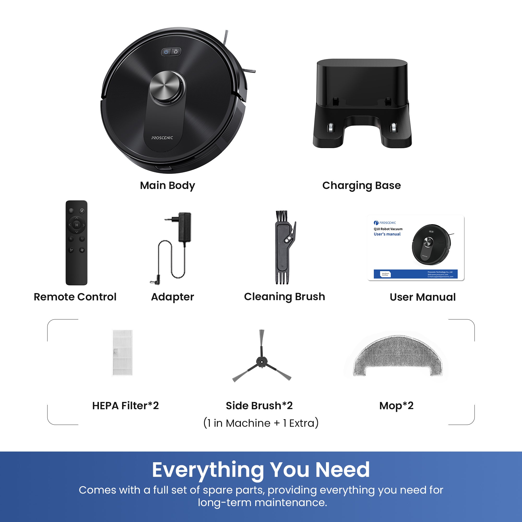 Proscenic Q10 Robot Vac + Mop