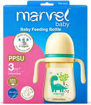 PPSU FEEDING BOTTLE 240ML - WIDE NECK WITH HANDLE 52183
