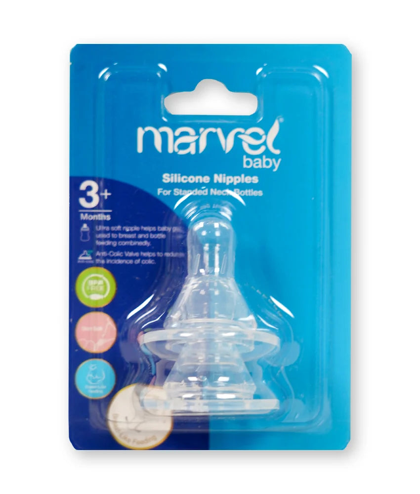 SILICON NIPPLES FOR STANDARD NECK BOTTLE - 3 SIZES 51953