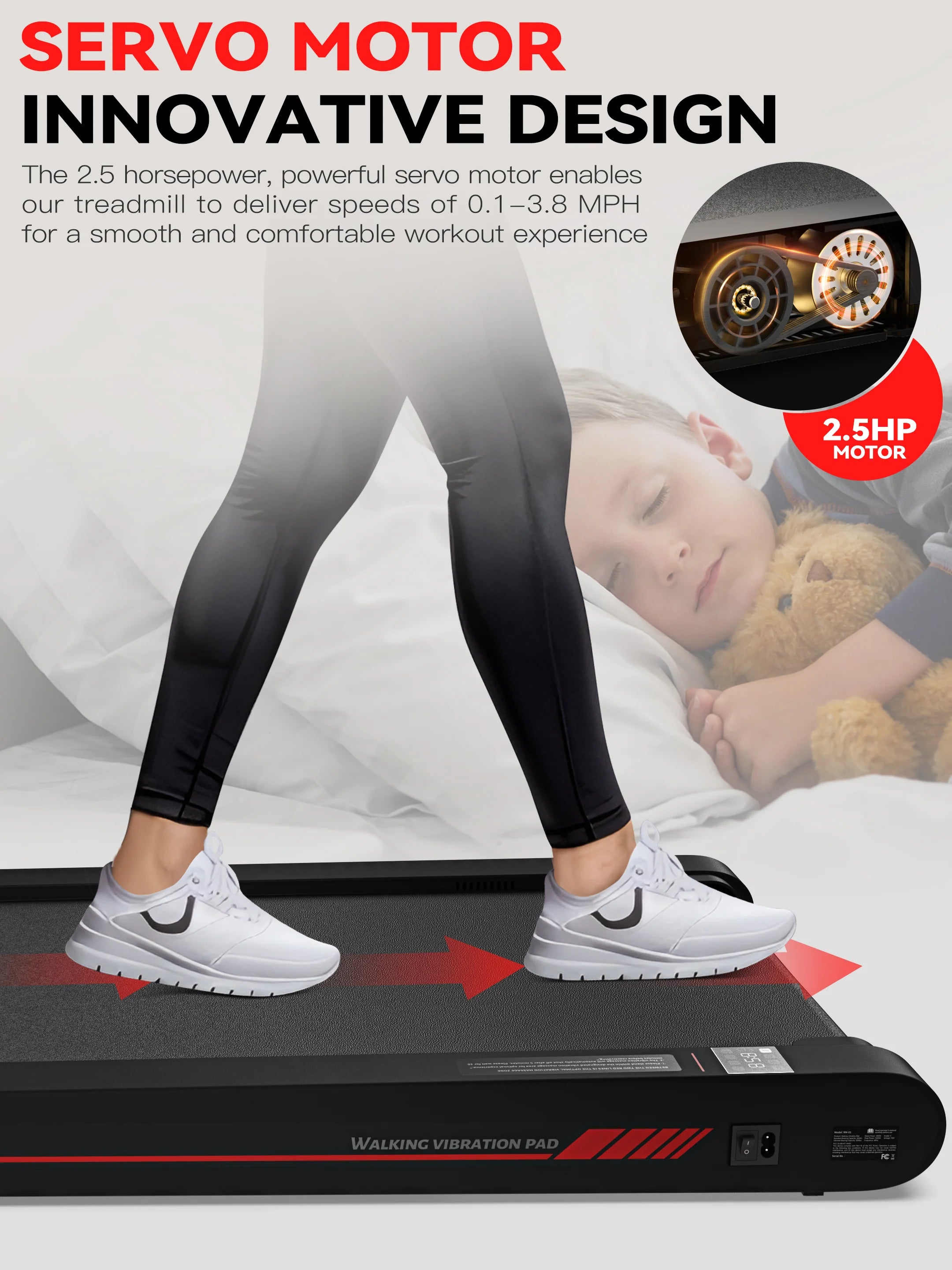 Sperax P1 Pro Walk Pad with Vibration Plate Function