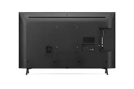 Back of the TV in white background which shows all the ports and how it look clean at backend