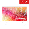 TV in White background and it shows Crystel HD facility and elegenat look on it