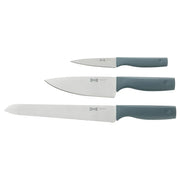 kitchen knife set in white background