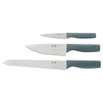 kitchen knife set in white background