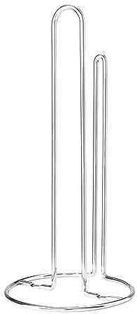 kitchen roll holder in white background with its simple design 