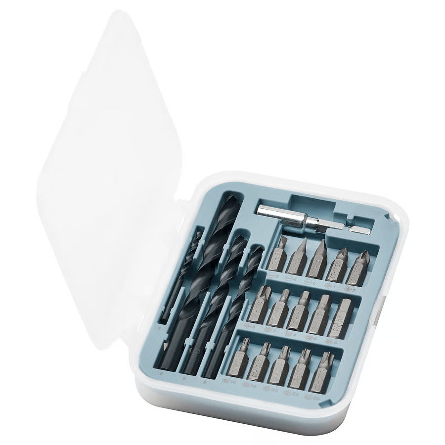 IKEA TRIXIG Bit & Drill Kit 20pc Magnetic Case