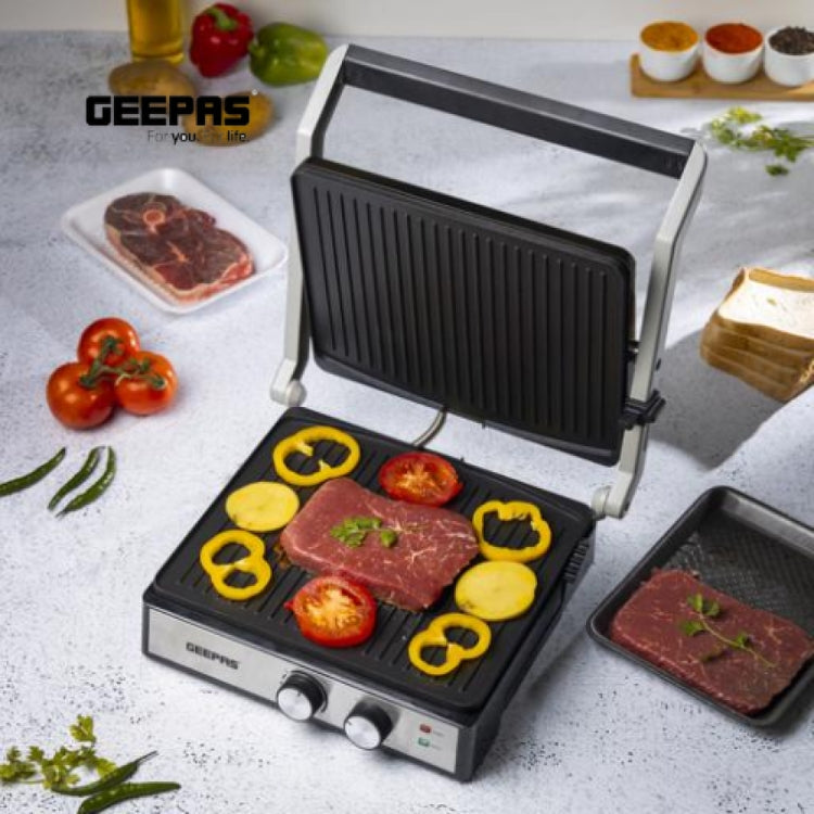 Geepas GrillMaker 2000W Timer & Temp Control