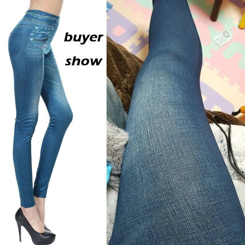 Skinny Faux Denim Jeggings